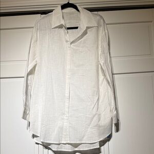 Classic White Linen women’s Coverup/Shirt